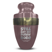 Custom Aluminum Human Urn - Simple Humor Design - Elite Collection with Gold Inlay - 200 Cubic Inch