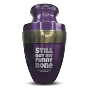 Custom Aluminum Human Urn - Simple Humor Design - Elite Collection with Gold Inlay - 200 Cubic Inch