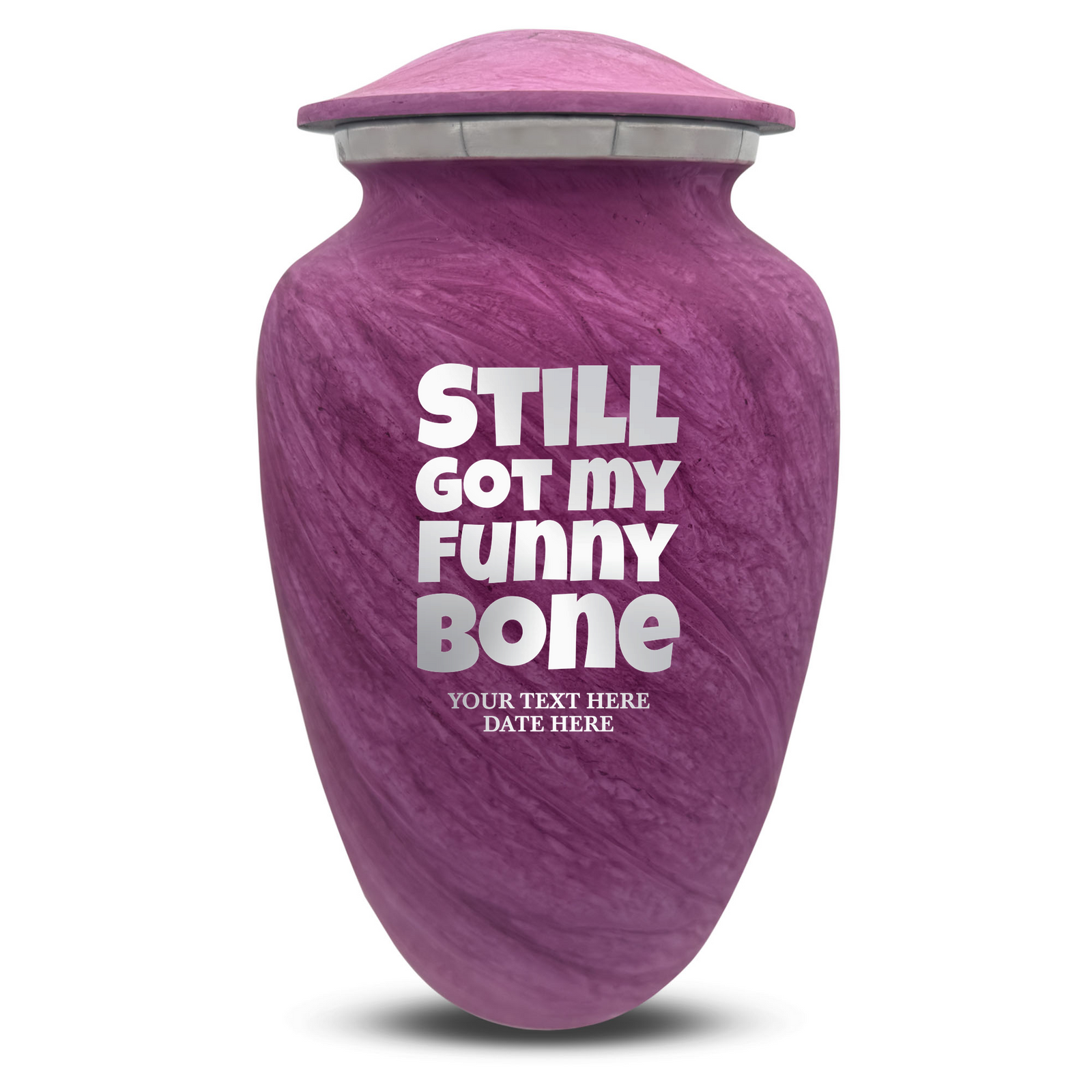 Custom Human Urns - Soft Whisper Collection - Simple Humor Design - Distressed Finish - 200 Cubic Inch