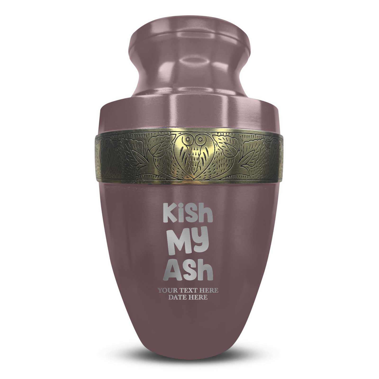 Custom Aluminum Human Urn - Dark Humor Design - Elite Collection with Gold Inlay - 200 Cubic Inch