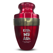 Custom Aluminum Human Urn - Dark Humor Design - Elite Collection with Gold Inlay - 200 Cubic Inch