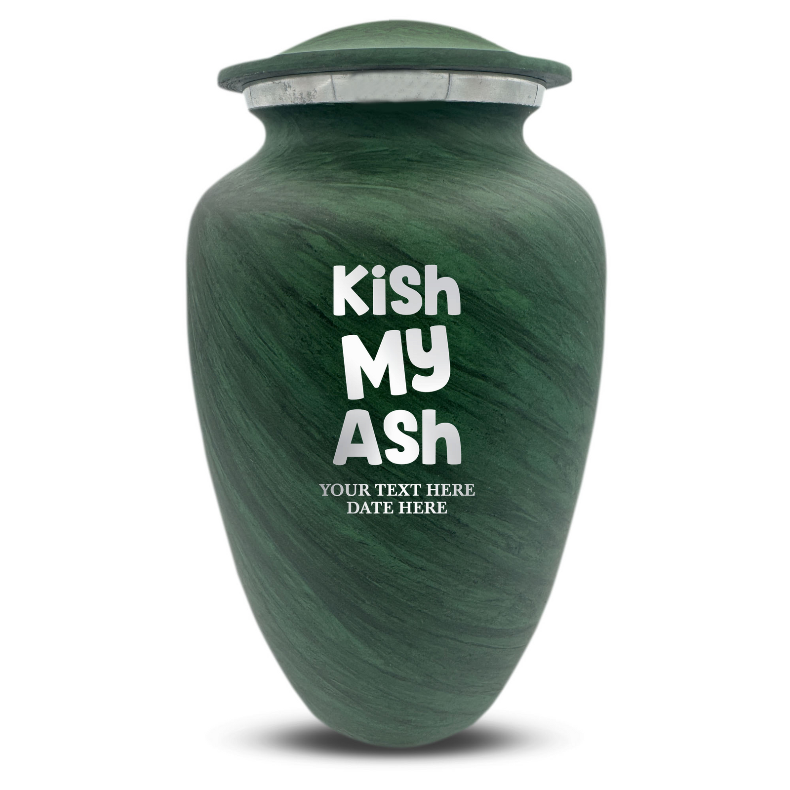 Custom Human Urns - Soft Whisper Collection - Dark Humor Design - Distressed Finish - 200 Cubic Inch