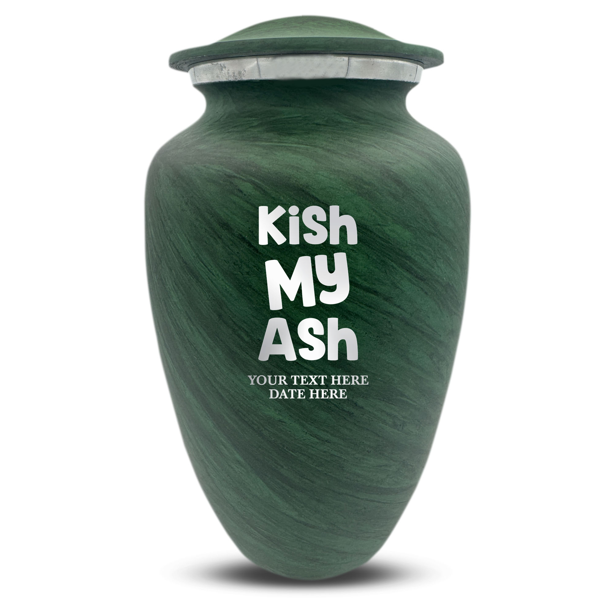 Custom Human Urns - Soft Whisper Collection - Dark Humor Design - Distressed Finish - 200 Cubic Inch