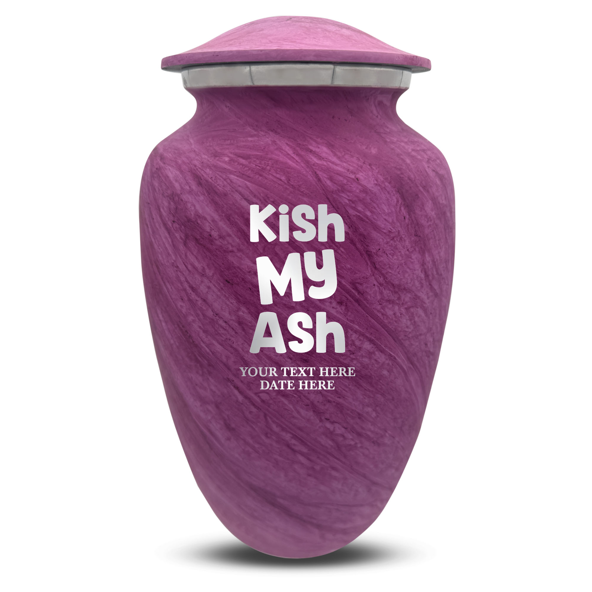 Custom Large Cremation Urn for Human Ashes - Soft Whisper Collection - Dark Humor Design - Distressed Finish - 200 Cubic Inch