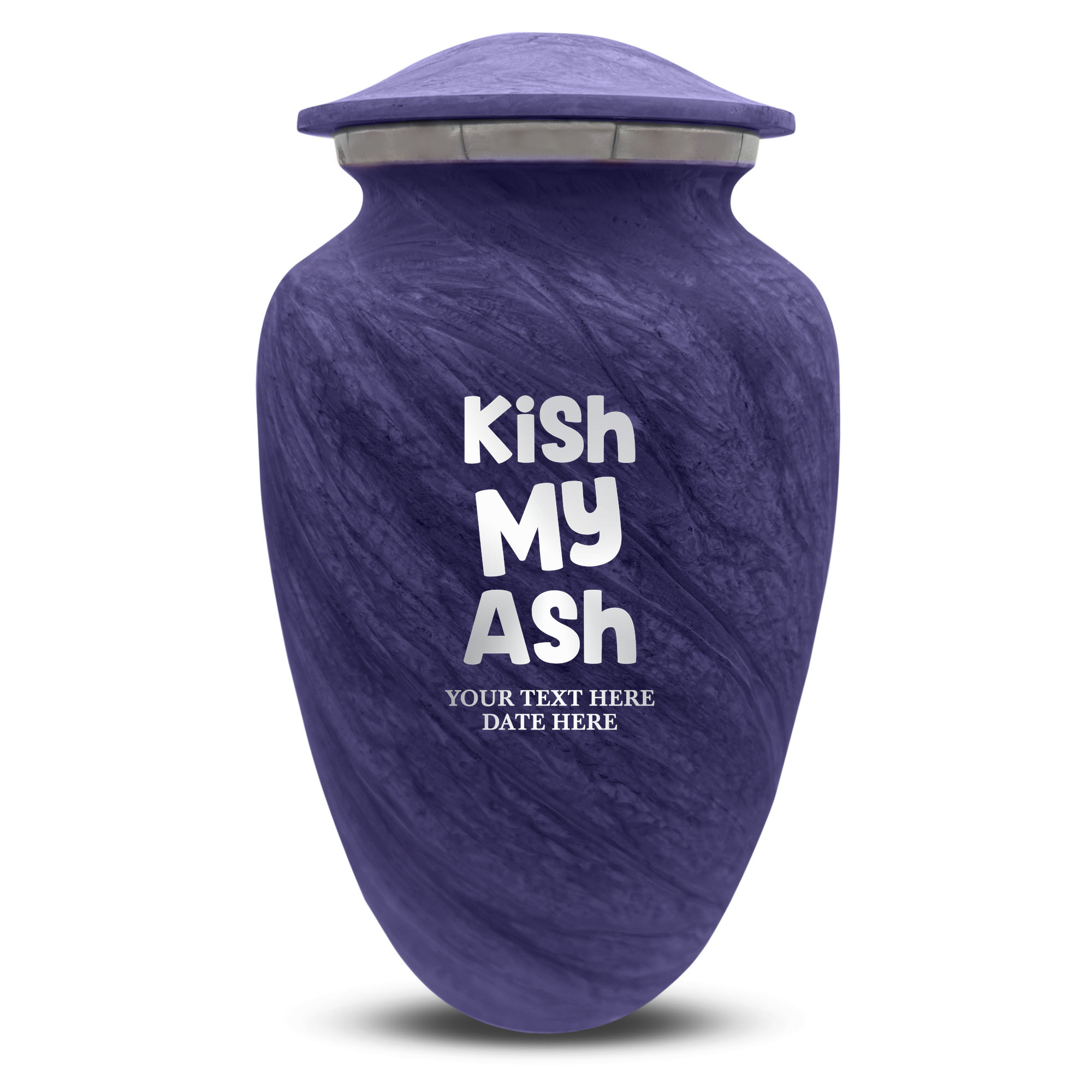 Custom Large Cremation Urn for Human Ashes - Soft Whisper Collection - Dark Humor Design - Distressed Finish - 200 Cubic Inch
