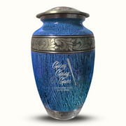 Custom Aluminum Human Urn - Elevate Collection - Funny Baseball Design - Distressed Finish - 200 Cubic Inch