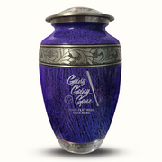 Custom Aluminum Human Urn - Elevate Collection - Funny Baseball Design - Distressed Finish - 200 Cubic Inch