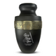 Elite Human Cremation Urn – 200 Cubic Inch – Aluminum with Gold Inlay | Funny Baseball
