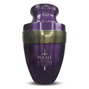 Custom Aluminum Human Urn - Funny Urn Design - Elite Collection with Gold Inlay - 200 Cubic Inch