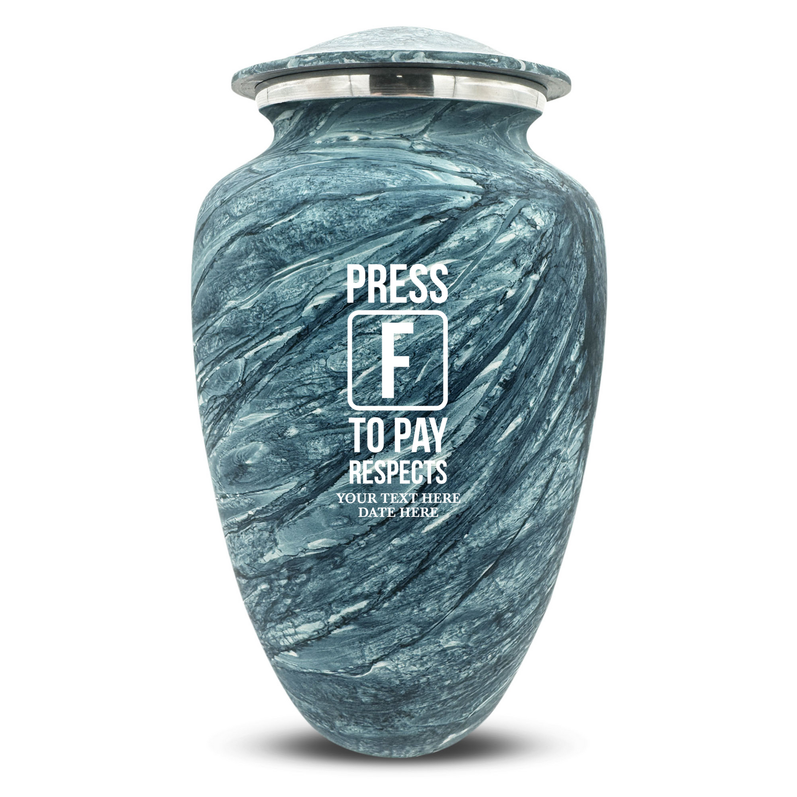Custom Human Urns - Soft Whisper Collection - Funny Gaming Design - Distressed Finish - 200 Cubic Inch