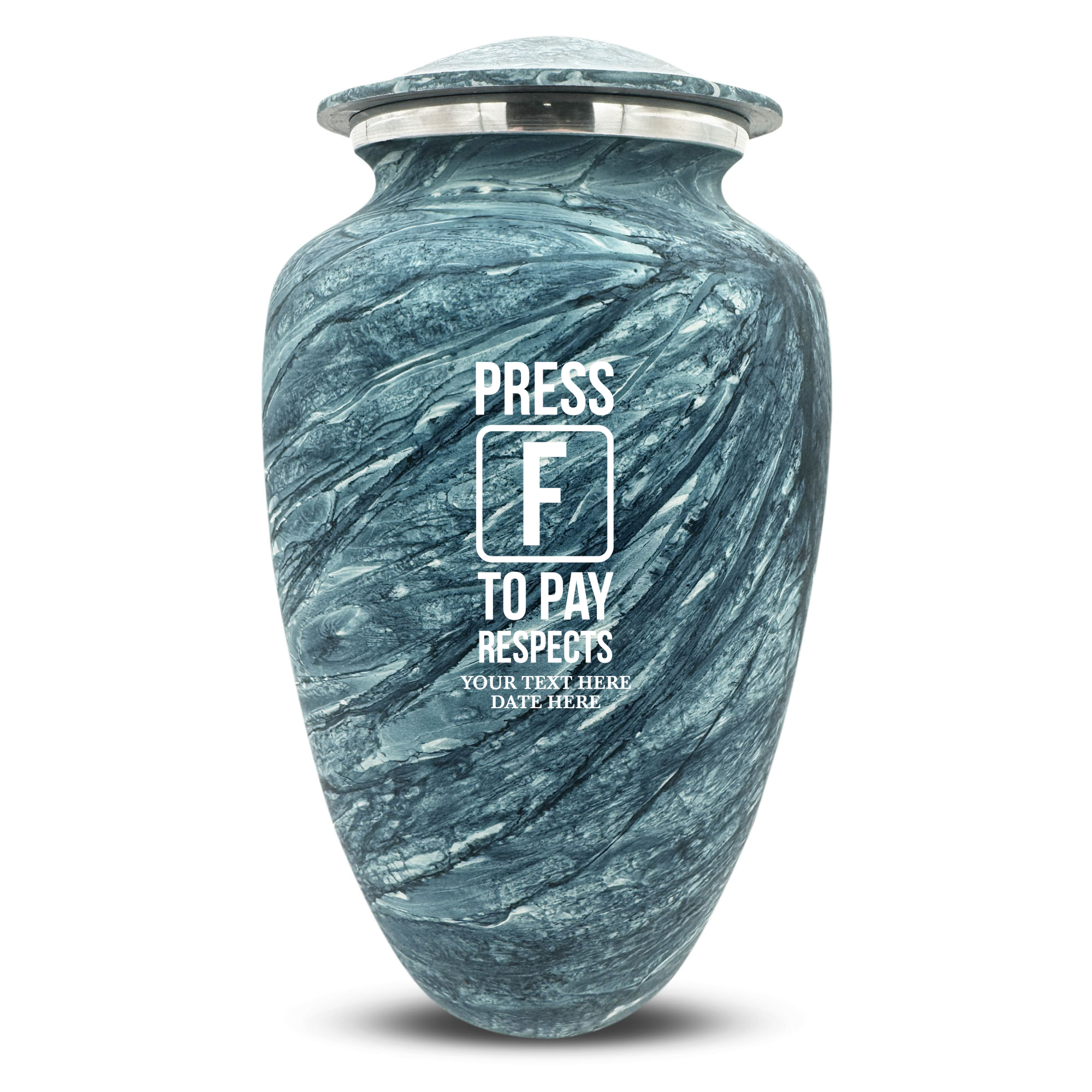 Custom Human Urns - Soft Whisper Collection - Funny Gaming Design - Distressed Finish - 200 Cubic Inch