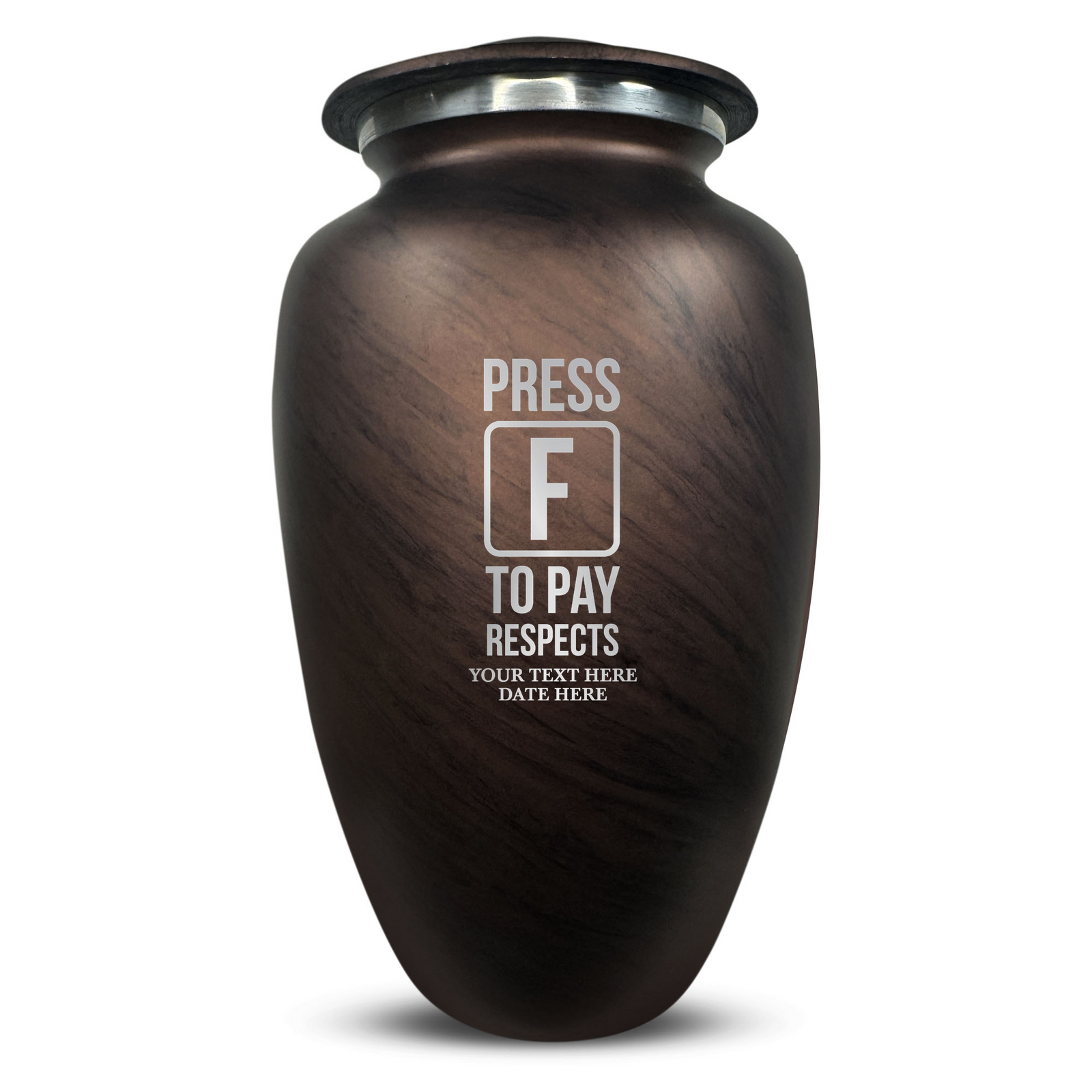 Custom Human Urns - Soft Whisper Collection - Funny Gaming Design - Distressed Finish - 200 Cubic Inch