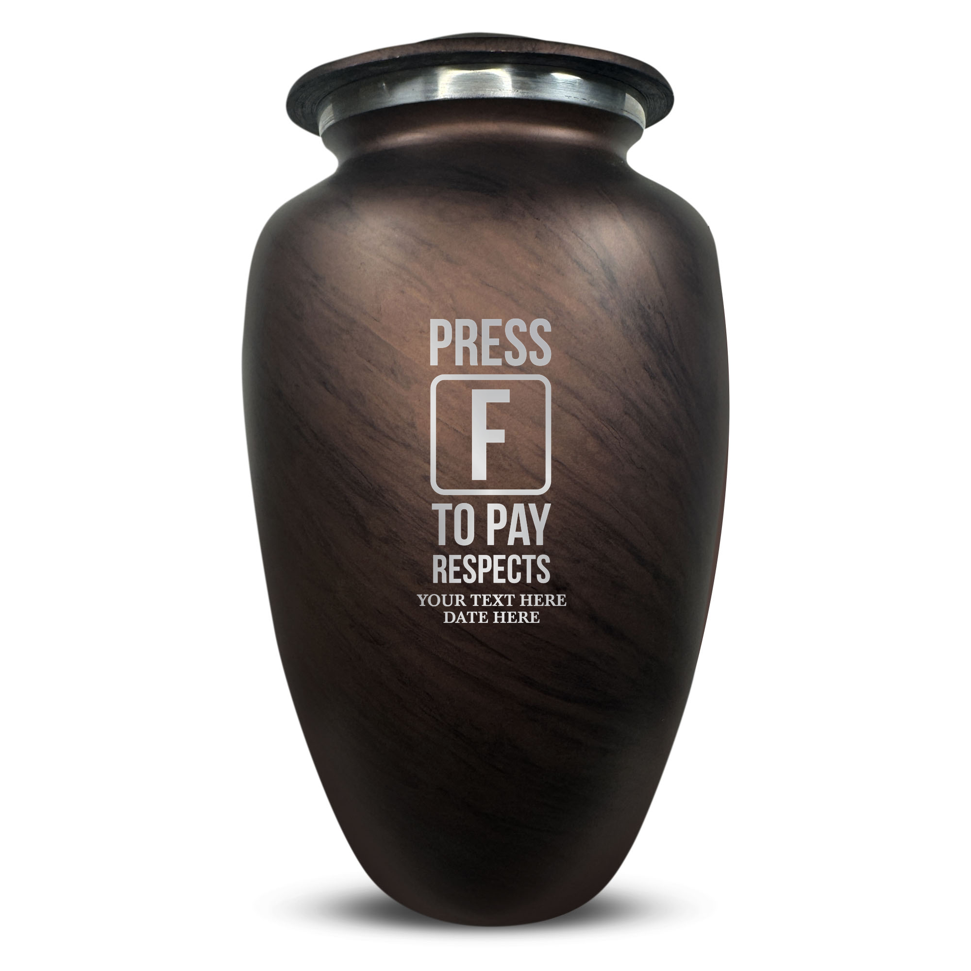 Custom Human Urns - Soft Whisper Collection - Funny Gaming Design - Distressed Finish - 200 Cubic Inch