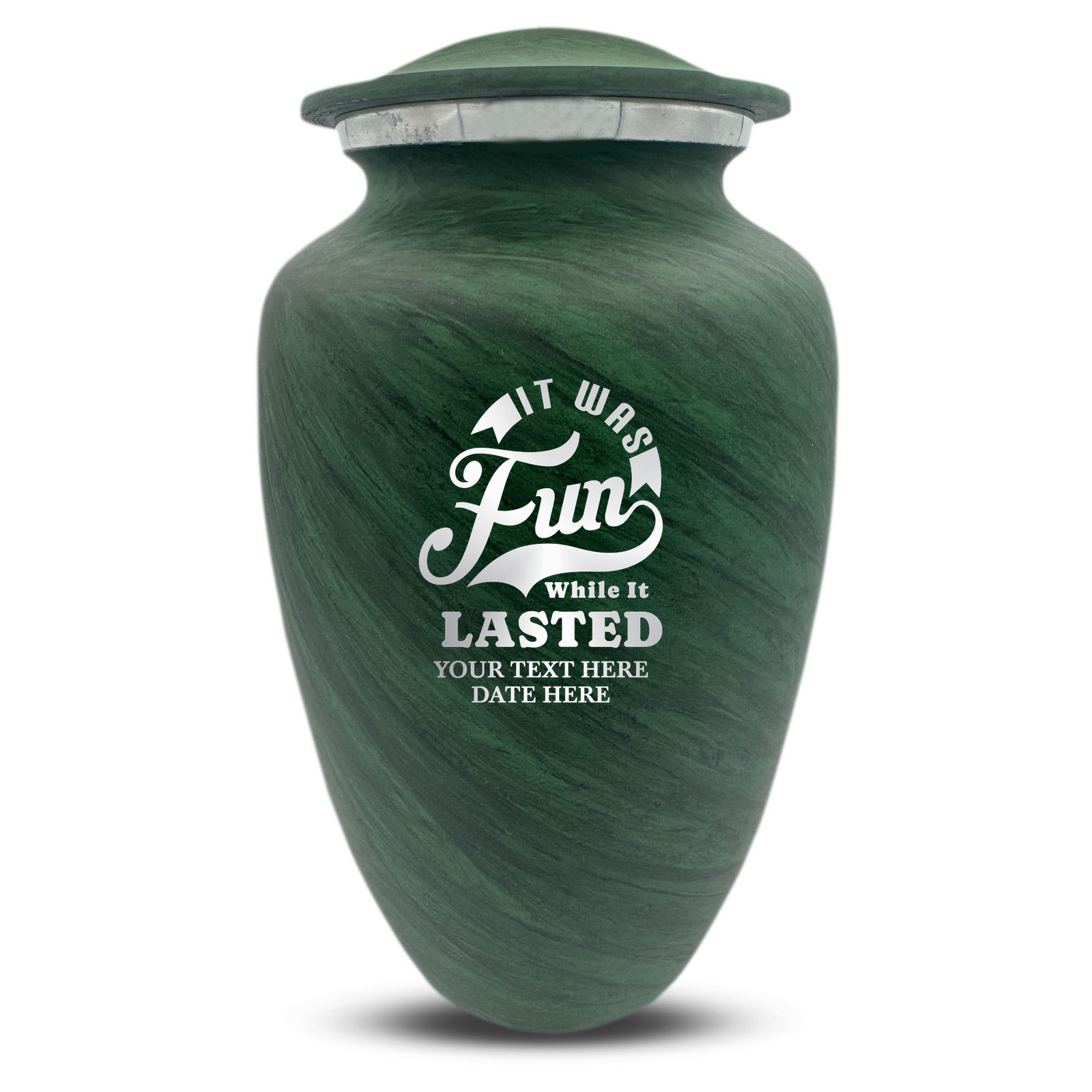 Custom Human Urns - Soft Whisper Collection - Dark Humor Design - Distressed Finish - 200 Cubic Inch