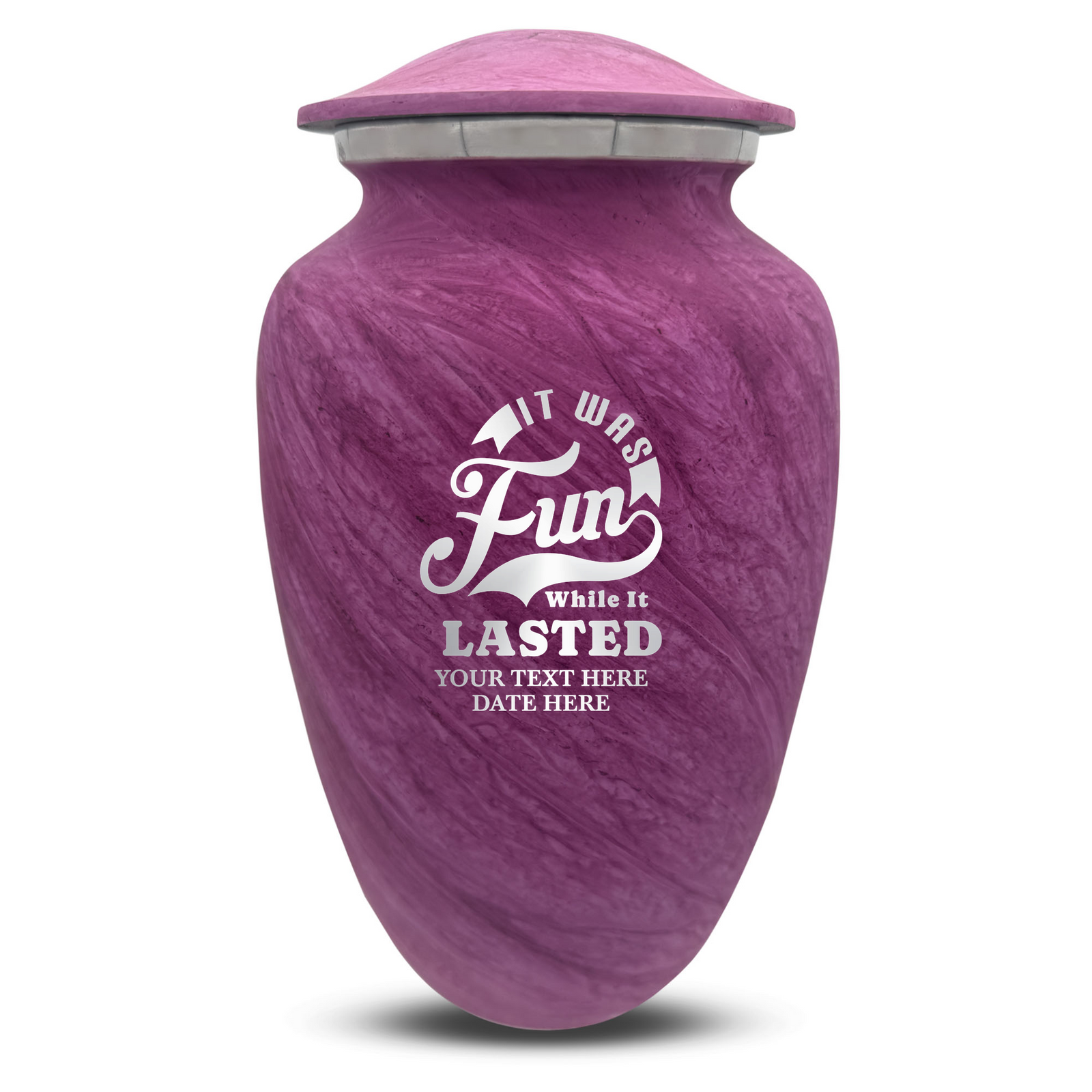 Custom Human Urns - Soft Whisper Collection - Dark Humor Design - Distressed Finish - 200 Cubic Inch