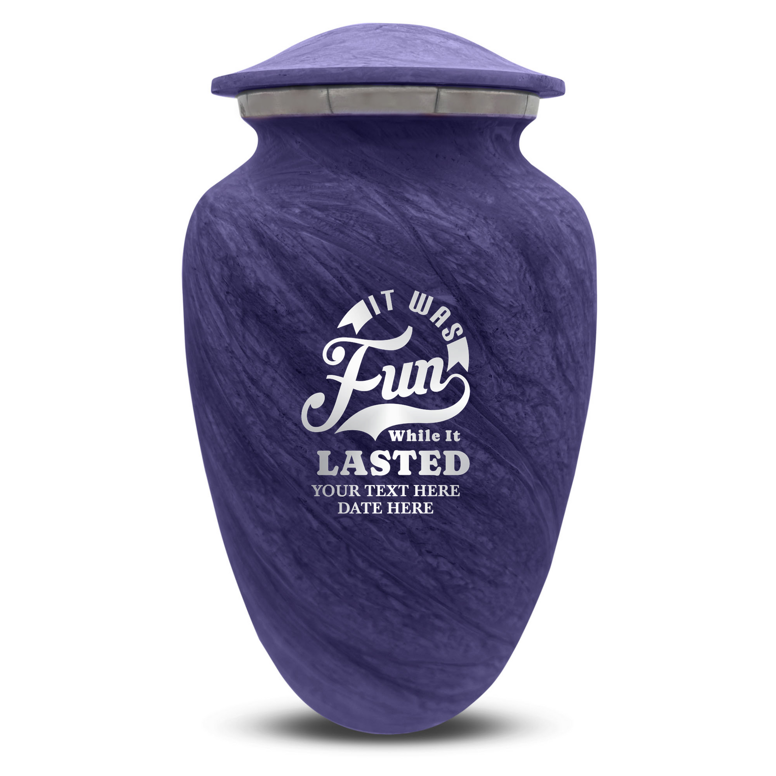 Custom Human Urns - Soft Whisper Collection - Dark Humor Design - Distressed Finish - 200 Cubic Inch