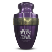 Custom Aluminum Human Urn - Dark Humor Design - Elite Collection with Gold Inlay - 200 Cubic Inch