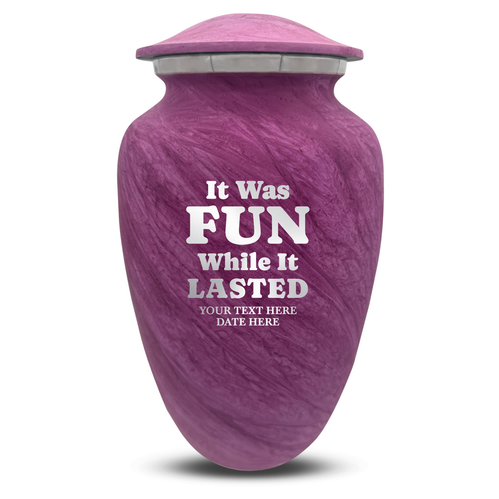 Custom Human Urns - Soft Whisper Collection - Dark Humor Design - Distressed Finish - 200 Cubic Inch