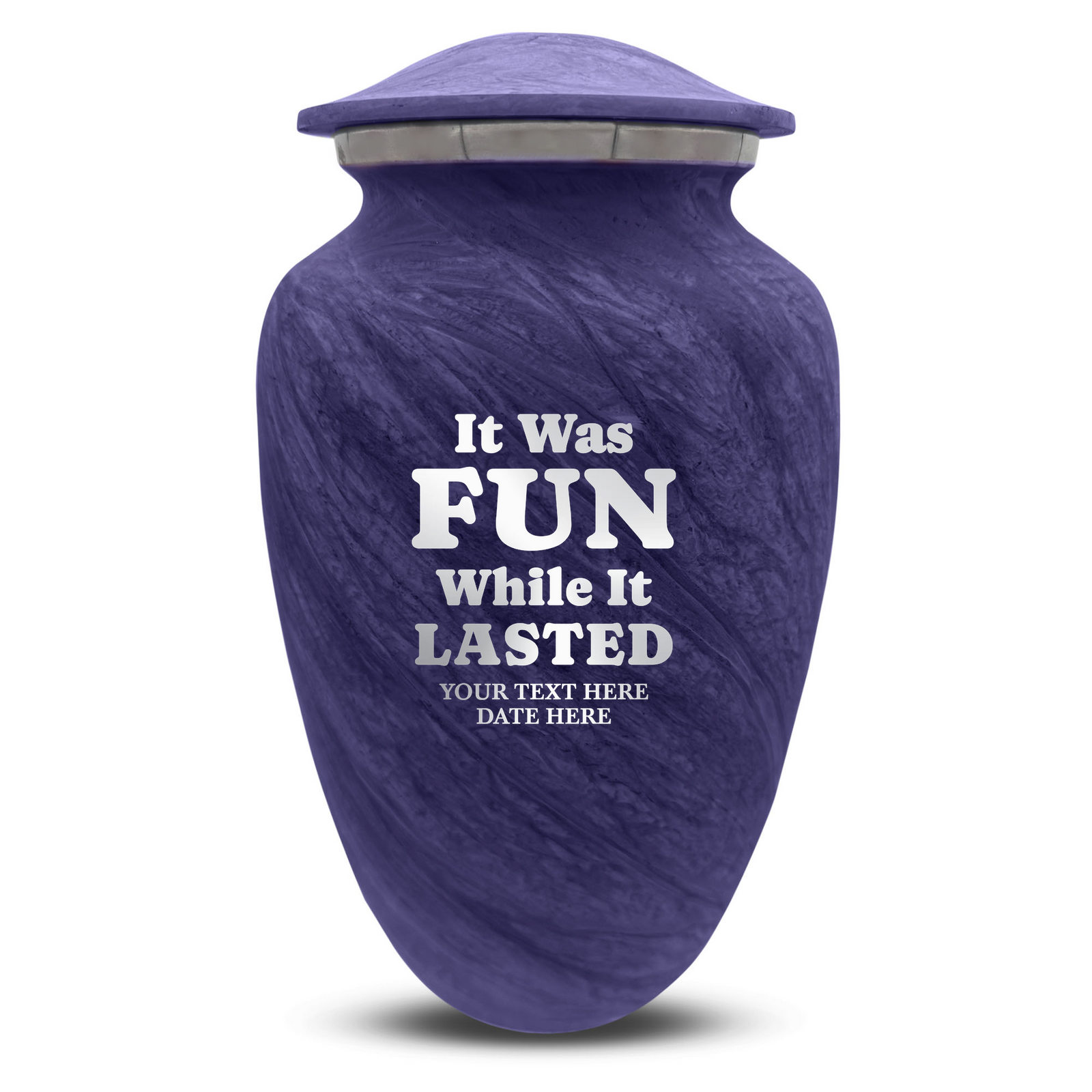 Custom Human Urns - Soft Whisper Collection - Dark Humor Design - Distressed Finish - 200 Cubic Inch