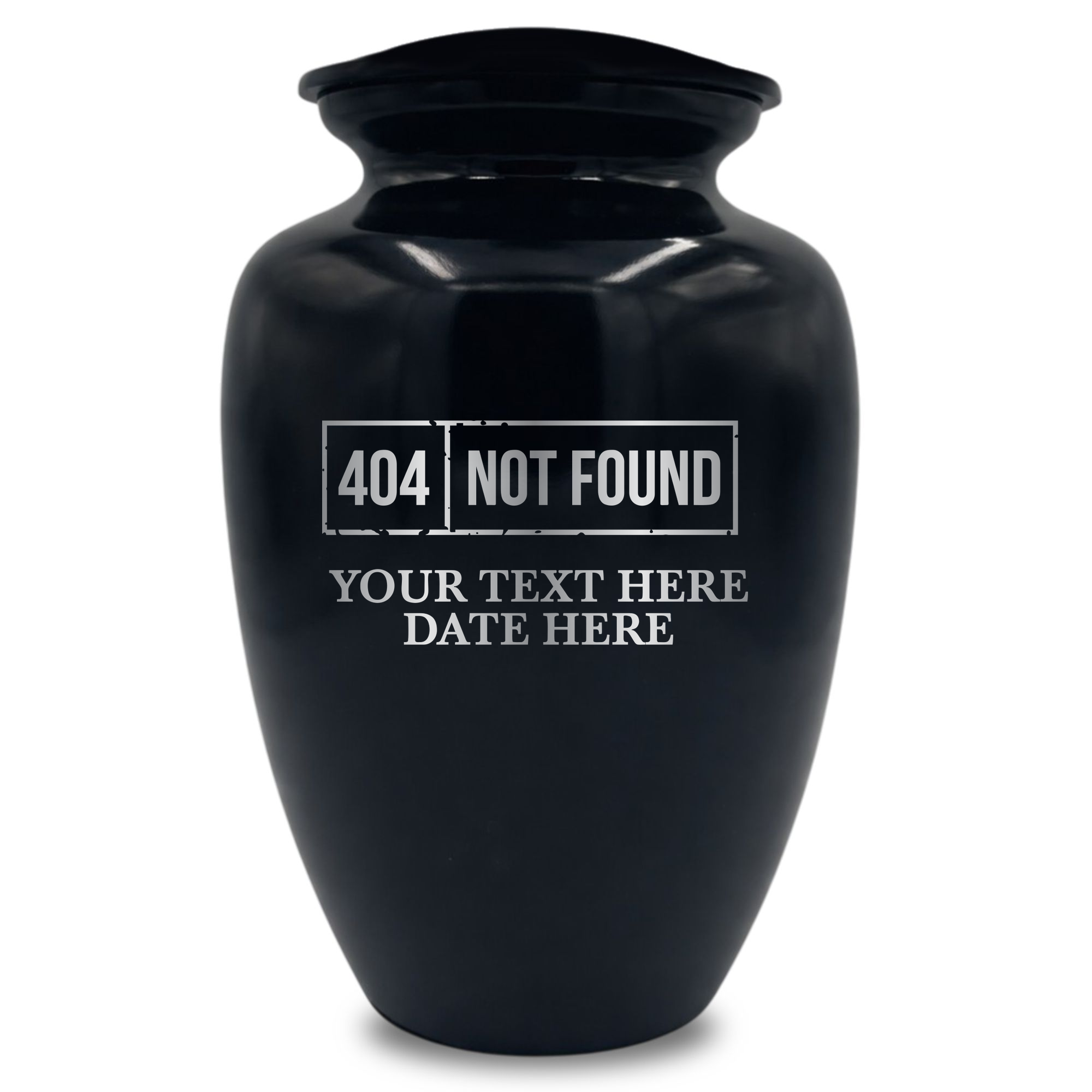 Polished Extra Large Human Cremation Urn 350 Cubic Inch - Engraved Aluminum | Tech Humor