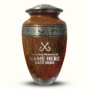Custom Aluminum Human Urn - Elevate Collection - Funny Fishing Design - Distressed Finish - 200 Cubic Inch