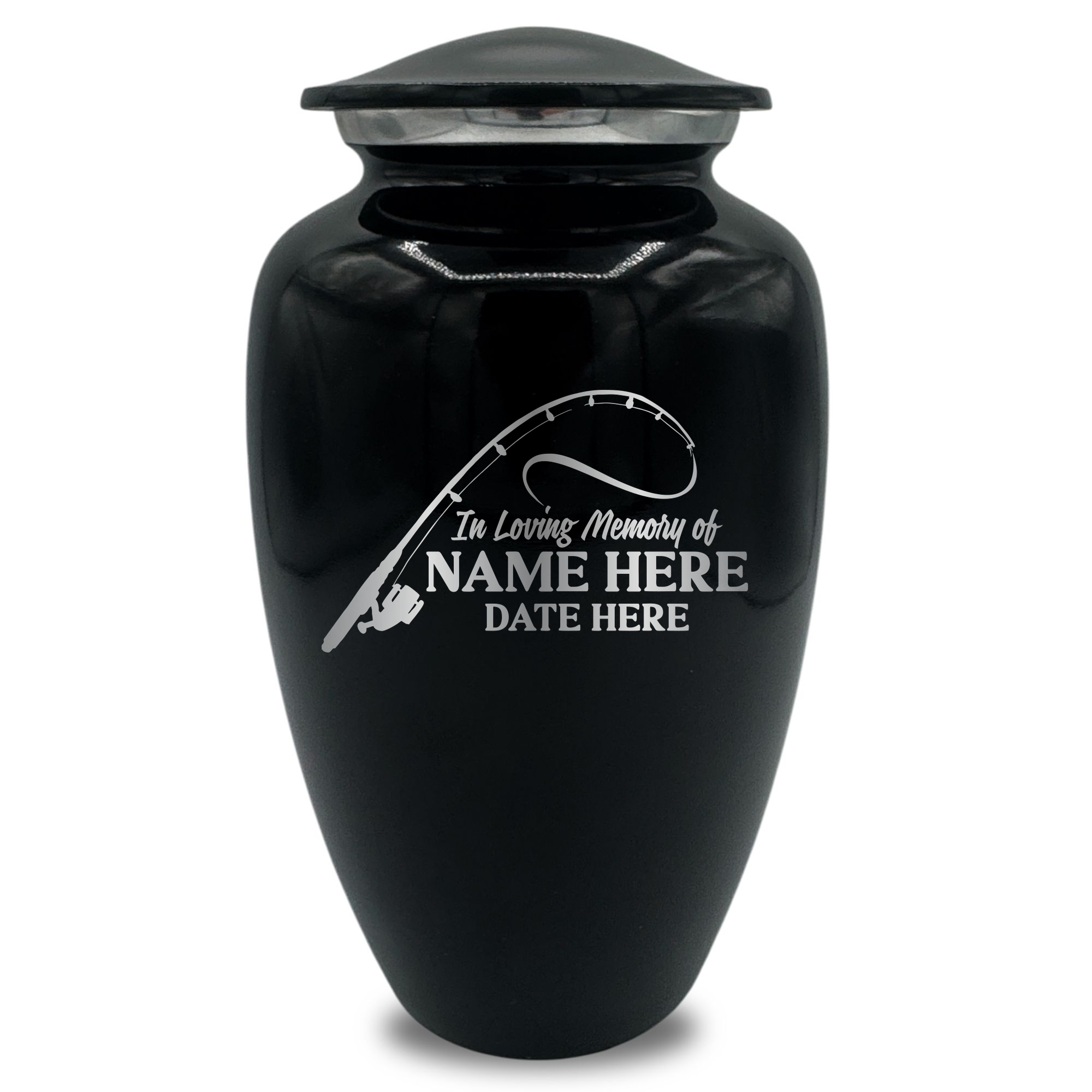 Splendor Human Cremation Urn - 200 Cubic Inch Capacity - Metal | Fisherman Tribute Collection