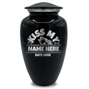 Splendor Human Cremation Urn - 200 Cubic Inch Capacity - Metal | Bass Fishing Humor