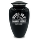 Splendor Human Cremation Urn - 200 Cubic Inch Capacity - Metal | Bass Fishing Humor
