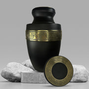 Custom Aluminum Human Urn - Memorial Dove - Elite Collection with Gold Inlay - 200 Cubic Inch