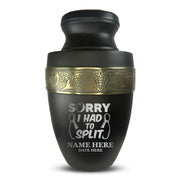 Custom Aluminum Human Urn - Funny Bowling Design - Elite Collection with Gold Inlay - 200 Cubic Inch