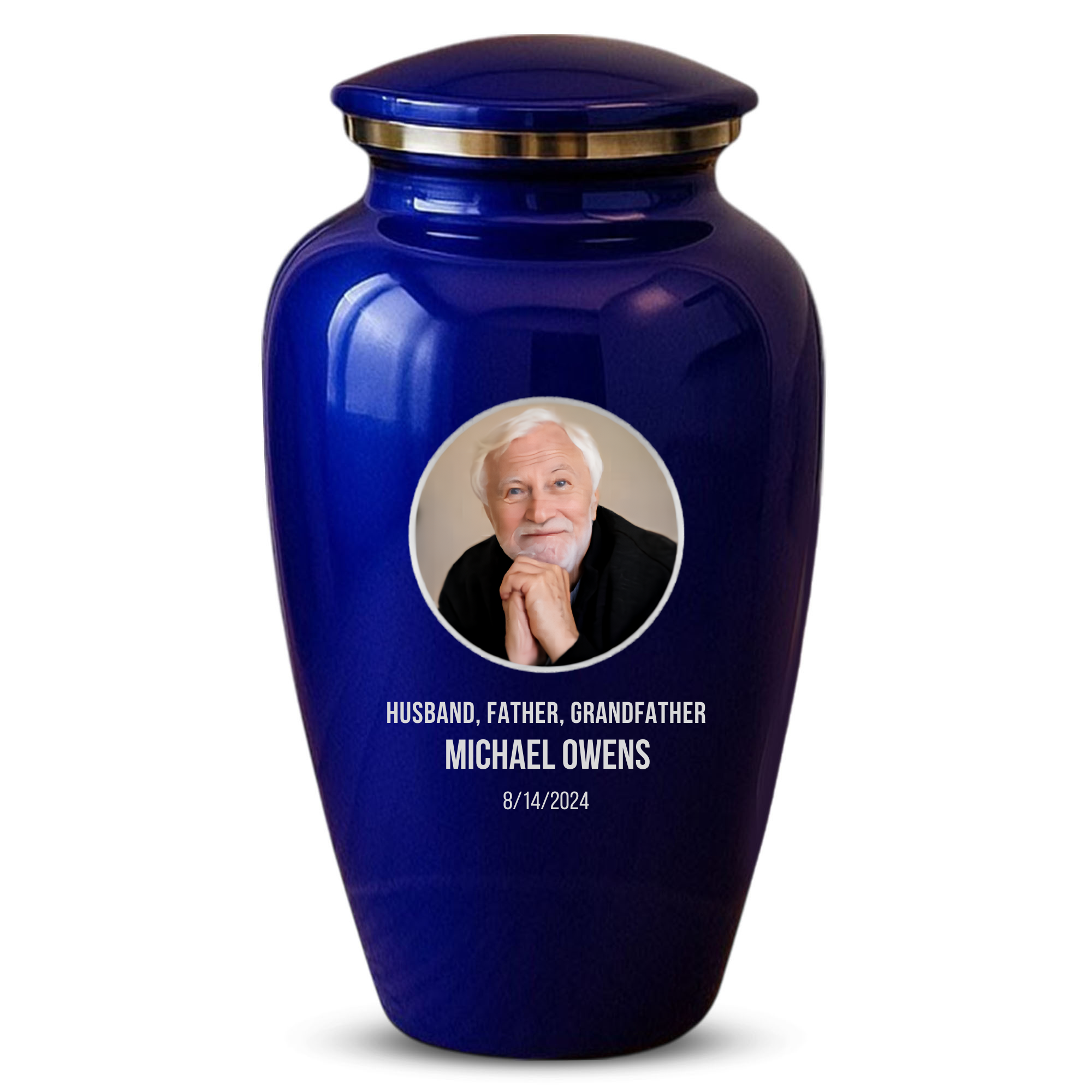 Splendor Human Cremation Urn - 200 Cubic Inch Capacity - Metal | Custom Photo