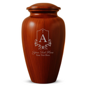 Human Cremation Urn - 200 Cubic Inch - Ingrained Wood Style Finish | Headstone Memorial