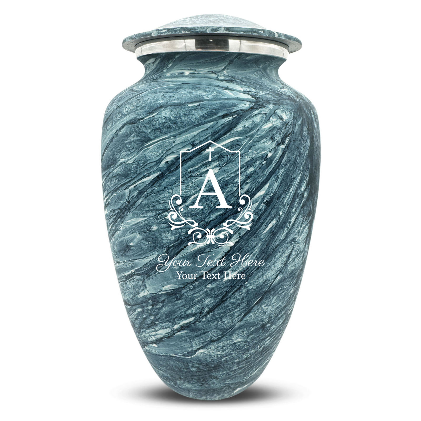 Custom Human Urns - Soft Whisper Collection - Headstone Shape Design - Distressed Finish - 200 Cubic Inch