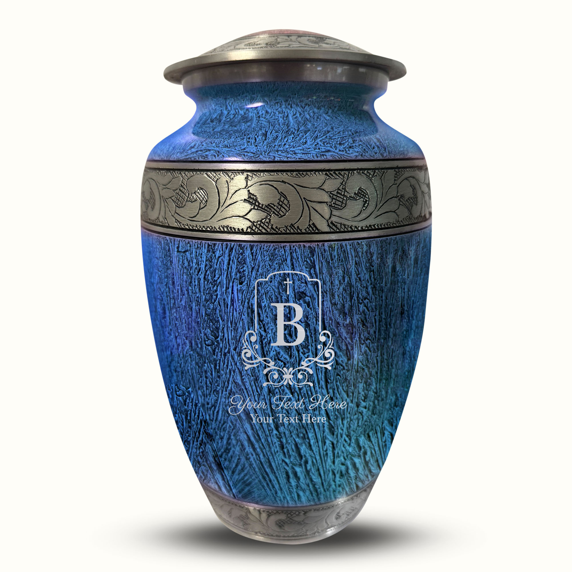 Custom Large Cremation Urn for Human Ashes - Elevate Collection - Headstone Shape Design - Distressed Finish - 200 Cubic Inch
