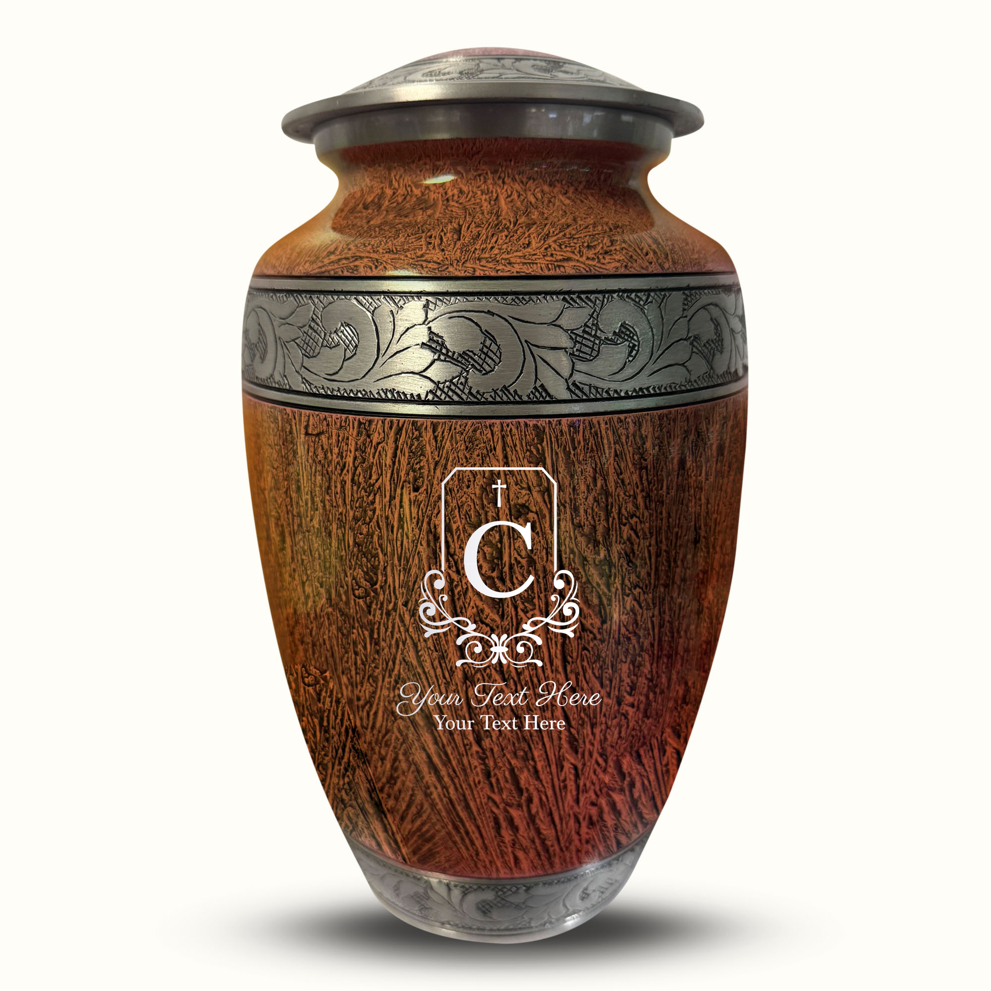 Custom Large Cremation Urn for Human Ashes - Elevate Collection - Headstone Shape Design - Distressed Finish - 200 Cubic Inch