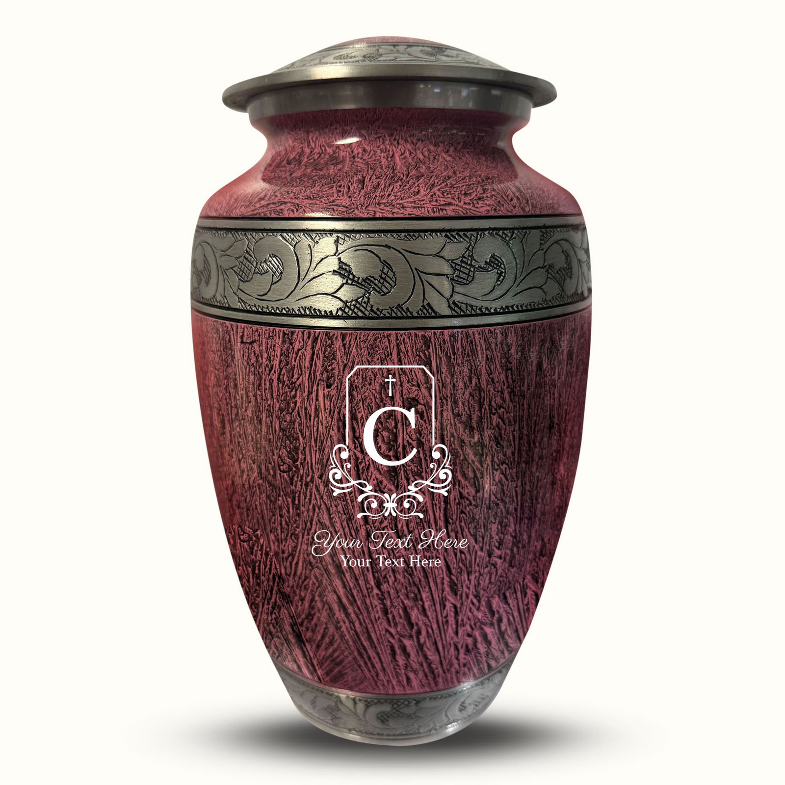 Custom Aluminum Human Urn - Elevate Collection - Headstone Shape Design - Distressed Finish - 200 Cubic Inch