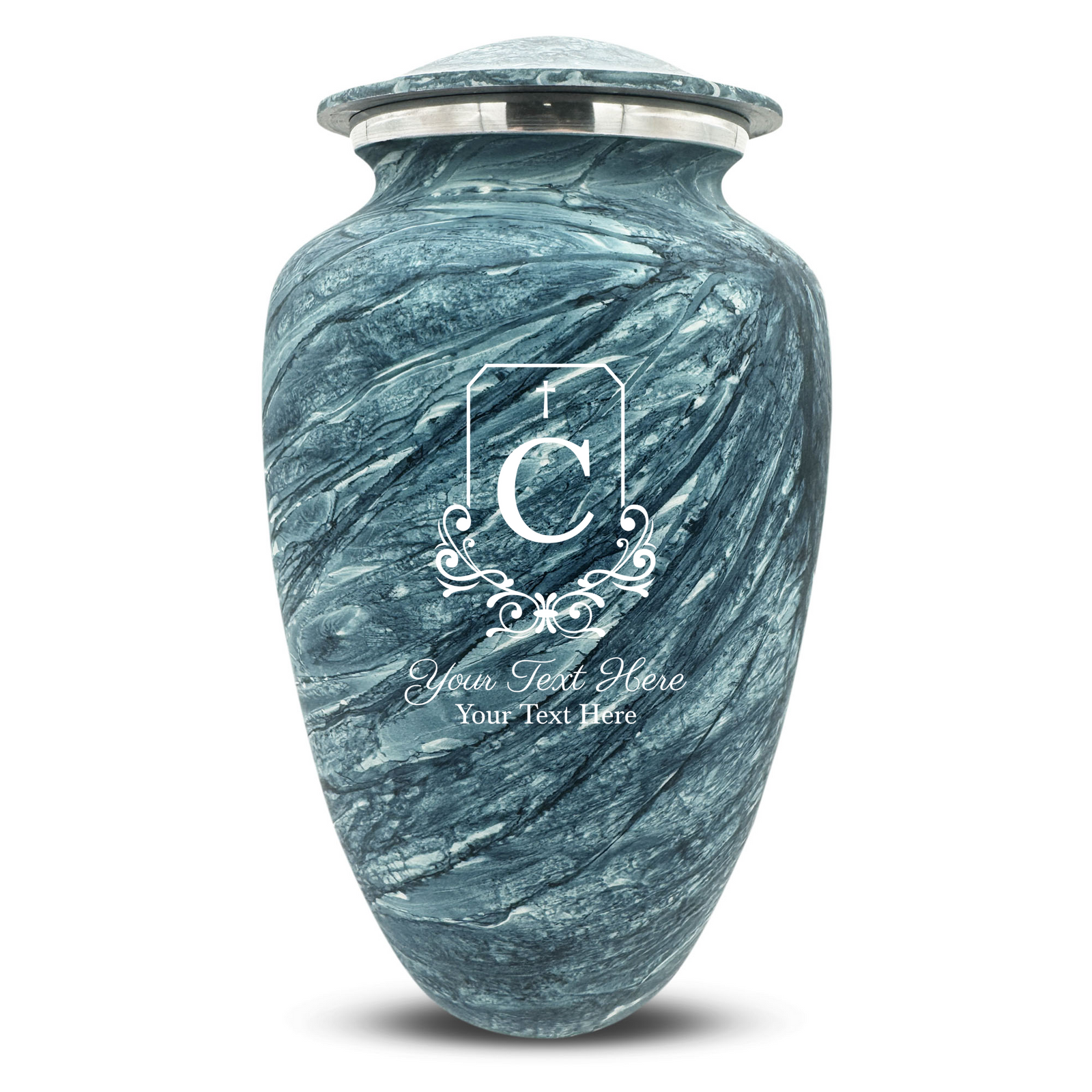 Custom Human Urns - Soft Whisper Collection - Headstone Shape Design - Distressed Finish - 200 Cubic Inch
