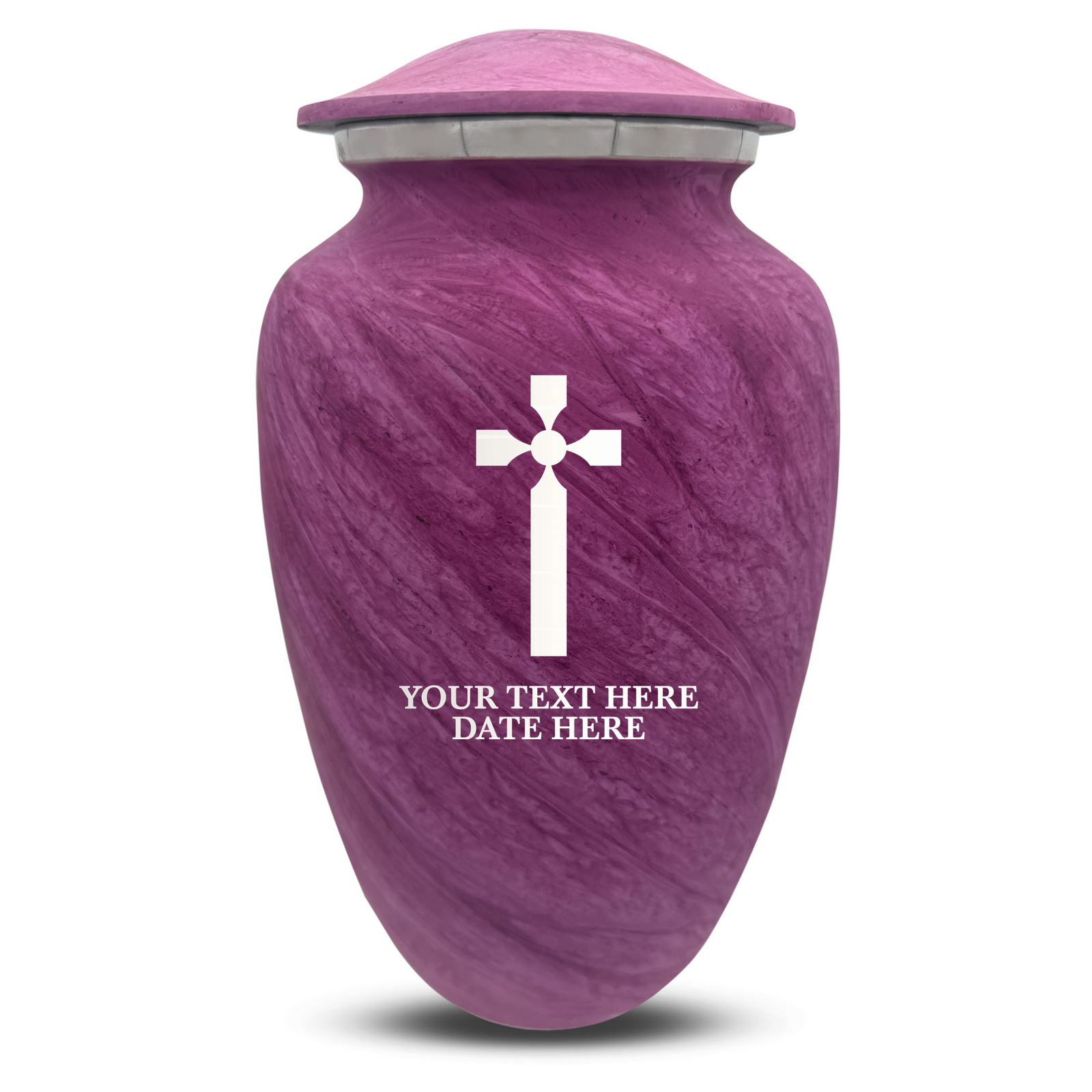 Custom Human Urns - Soft Whisper Collection - Memorial Cross Design - Distressed Finish - 200 Cubic Inch