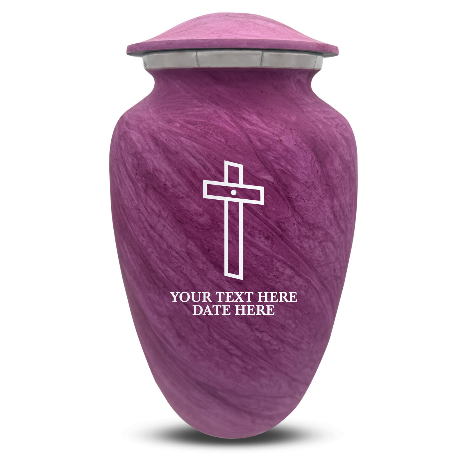 Custom Human Urns - Soft Whisper Collection - Memorial Cross Design - Distressed Finish - 200 Cubic Inch
