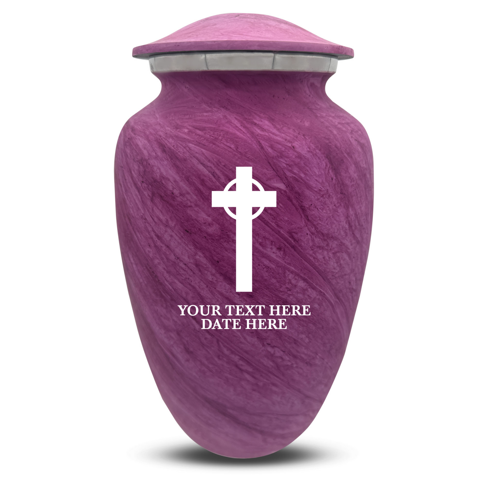 Custom Human Urns - Soft Whisper Collection - Memorial Cross Design - Distressed Finish - 200 Cubic Inch