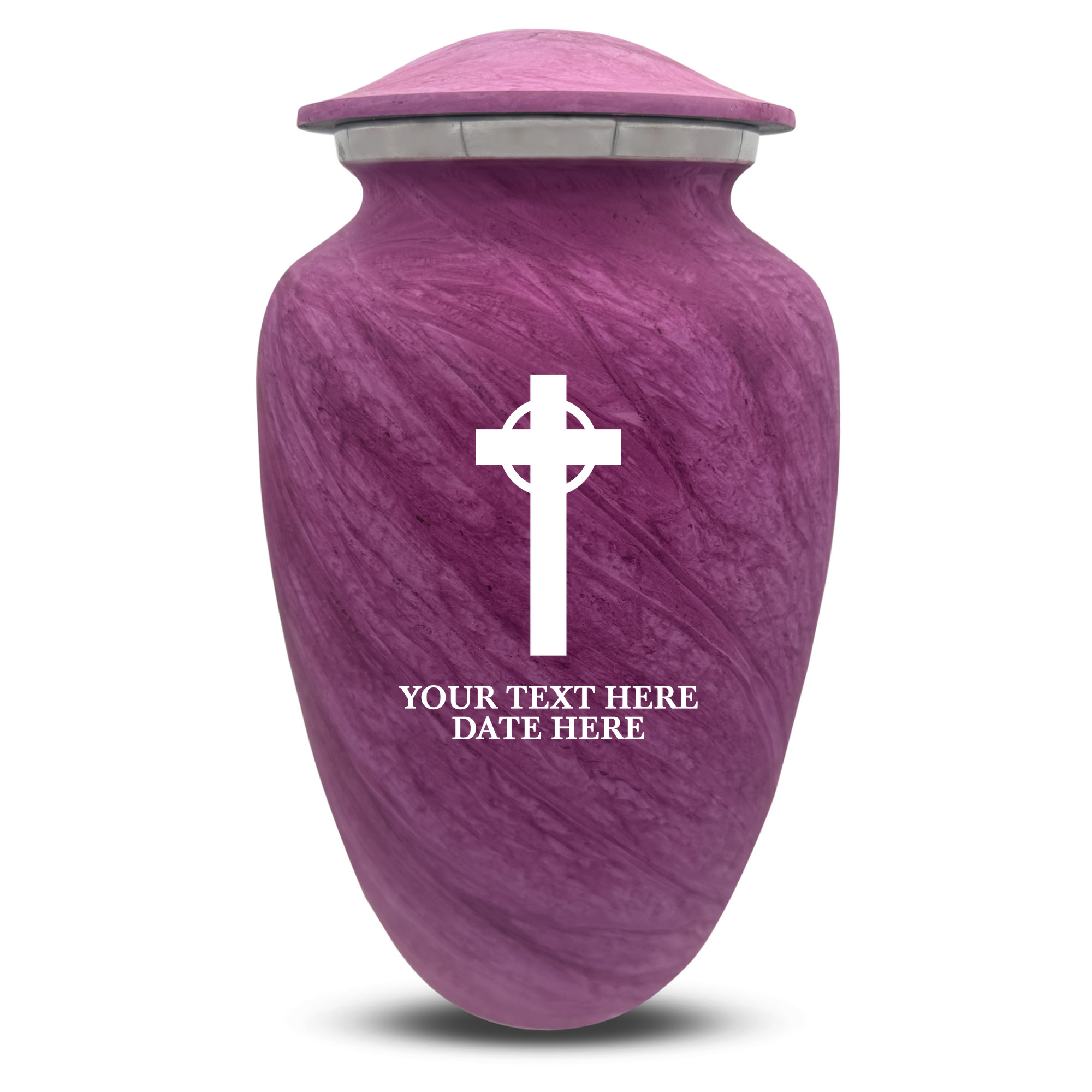Custom Human Urns - Soft Whisper Collection - Memorial Cross Design - Distressed Finish - 200 Cubic Inch