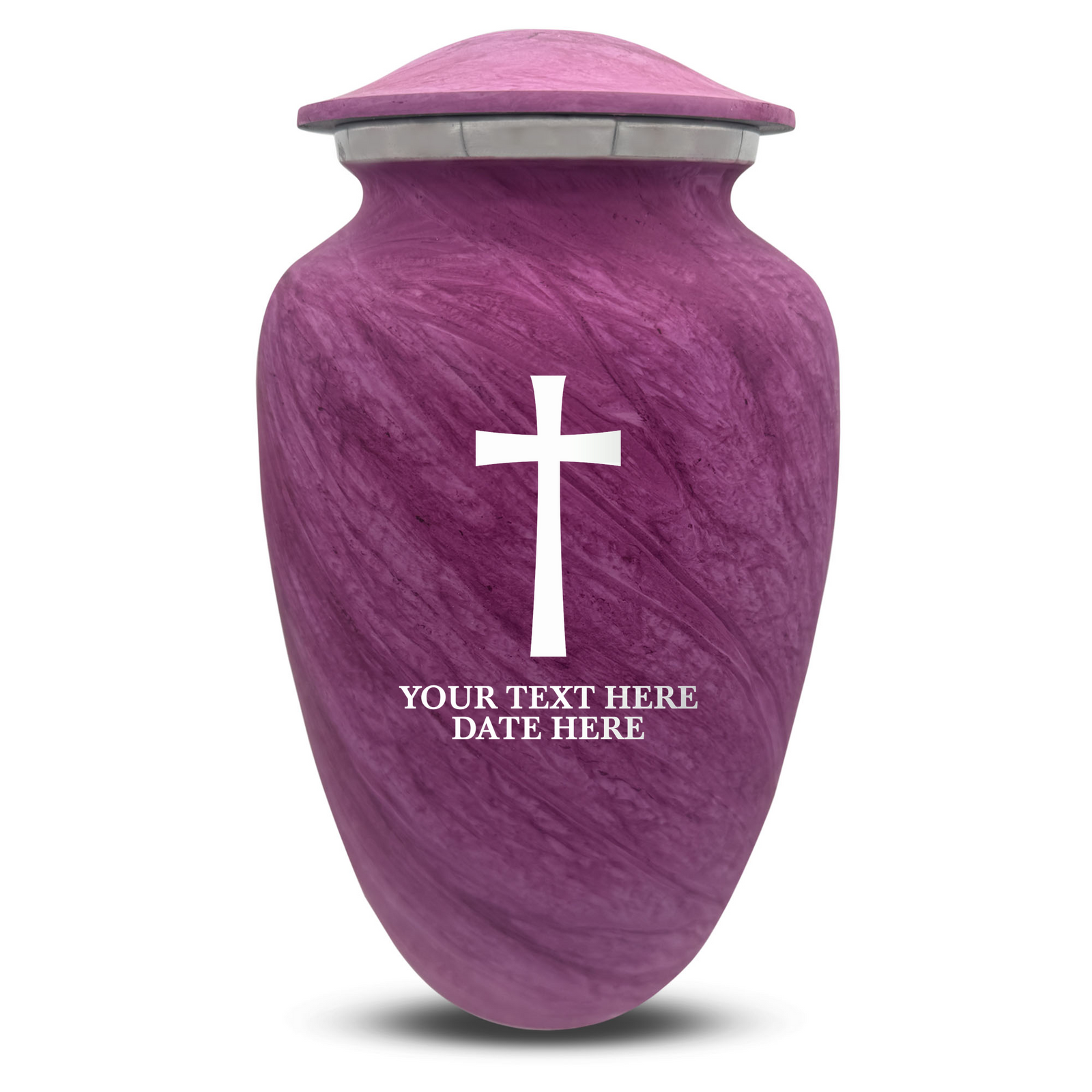 Custom Human Urns - Soft Whisper Collection - Memorial Cross Design - Distressed Finish - 200 Cubic Inch