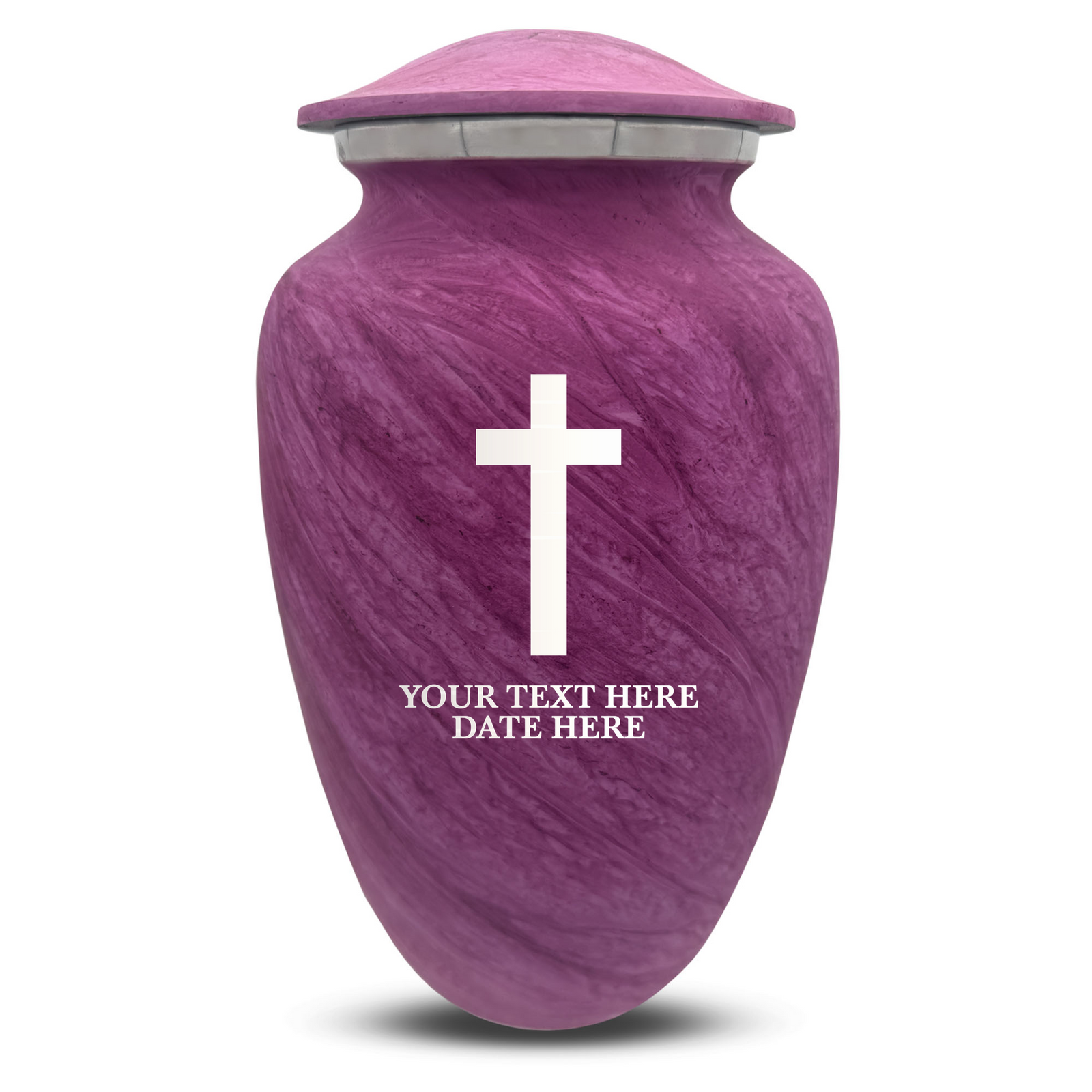Custom Human Urns - Soft Whisper Collection - Memorial Cross Design - Distressed Finish - 200 Cubic Inch