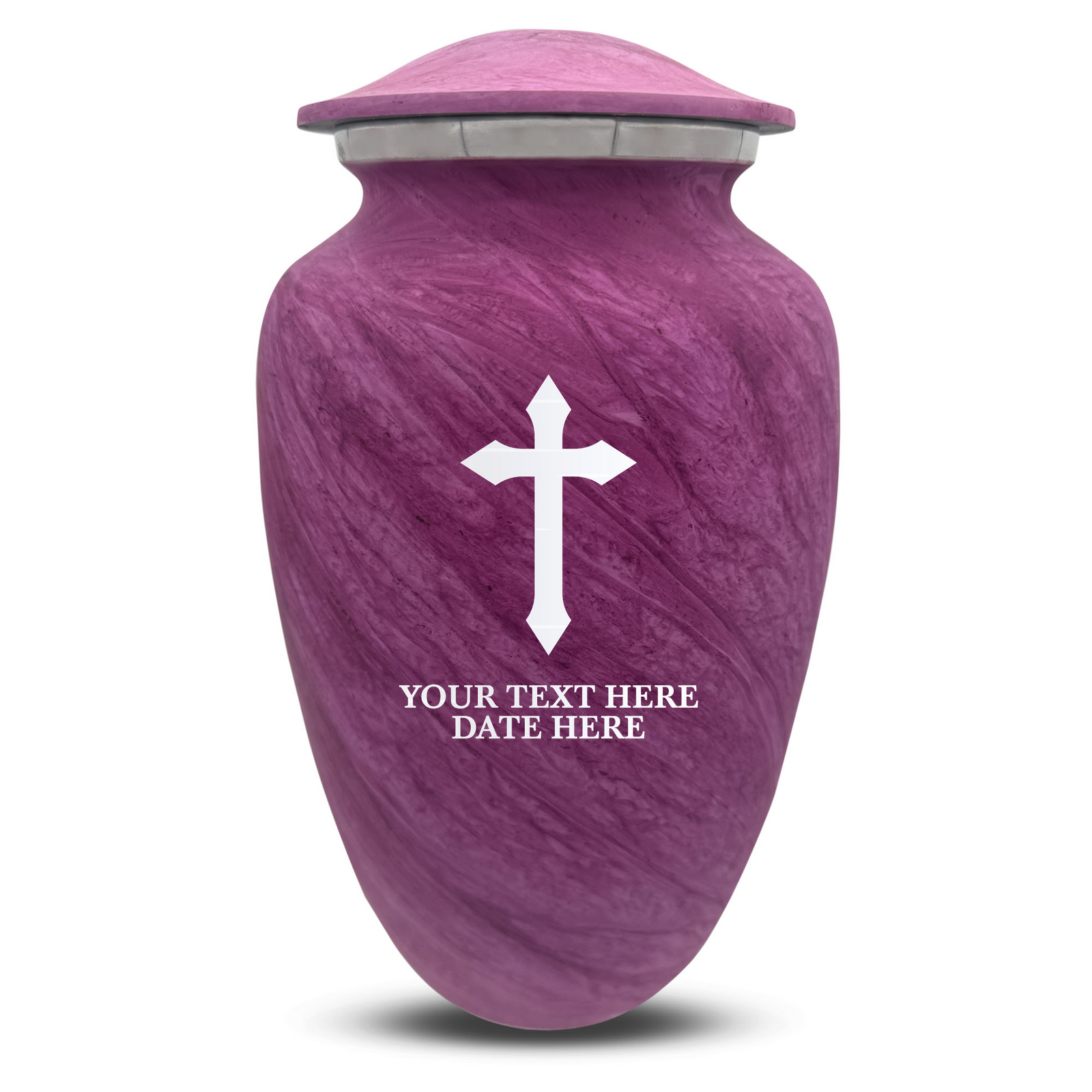 Custom Human Urns - Soft Whisper Collection - Memorial Cross Design - Distressed Finish - 200 Cubic Inch