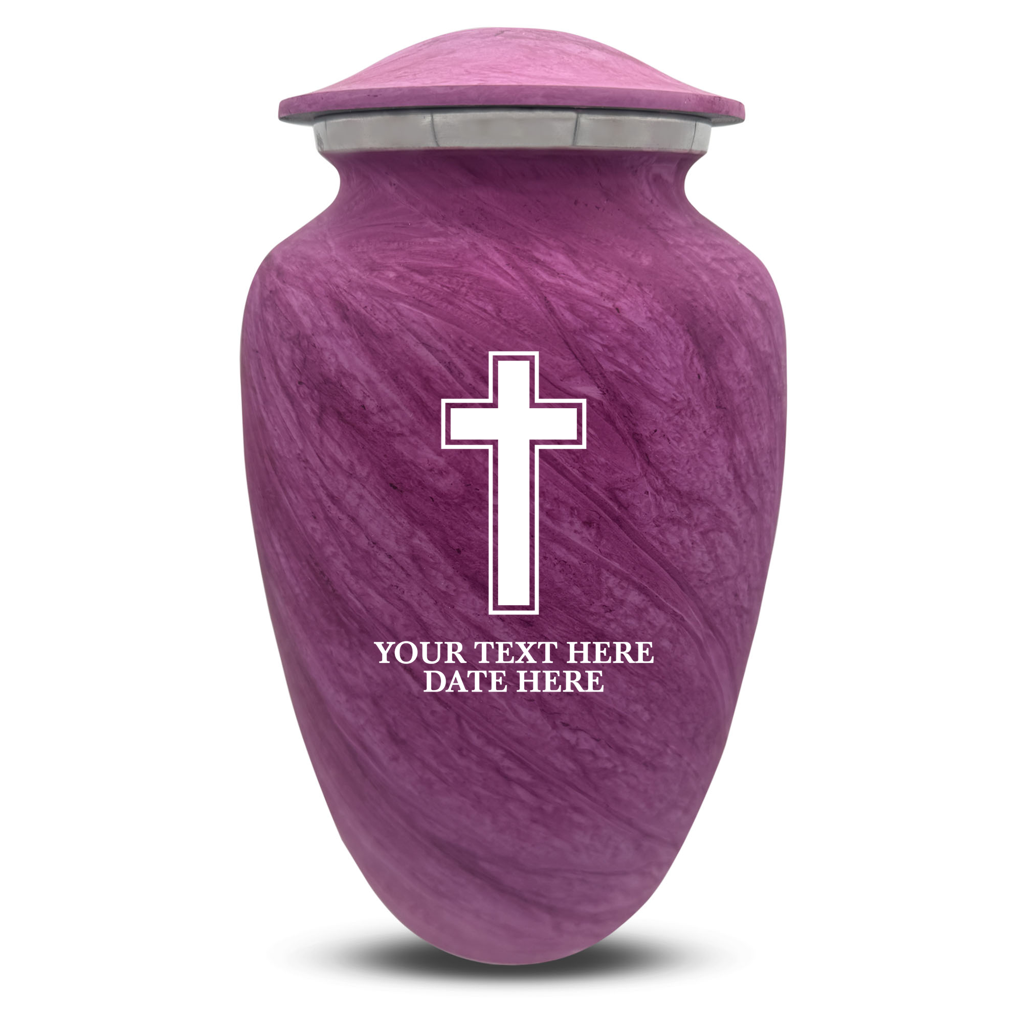 Custom Human Urns - Soft Whisper Collection - Memorial Cross Design - Distressed Finish - 200 Cubic Inch