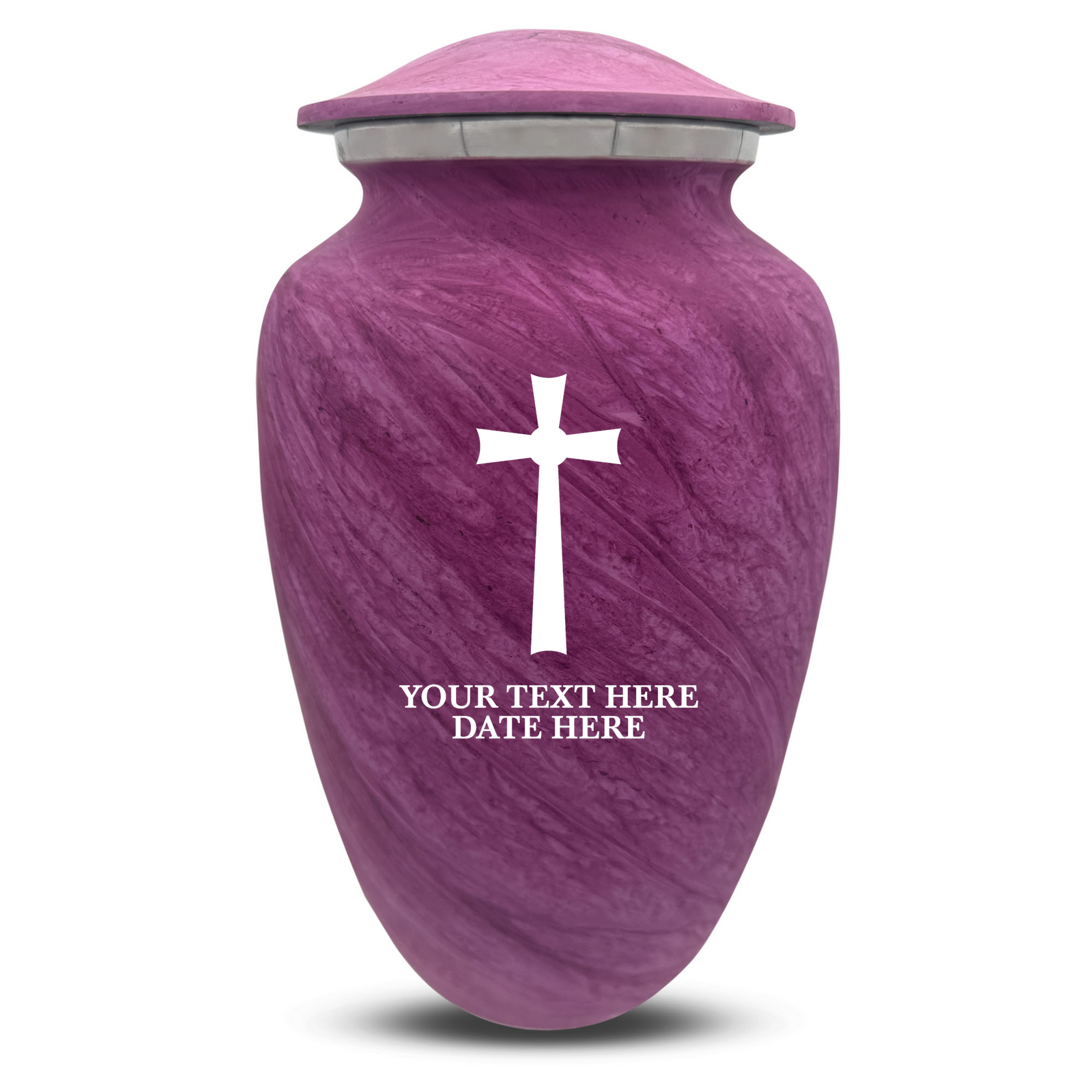 Custom Human Urns - Soft Whisper Collection - Memorial Cross Design - Distressed Finish - 200 Cubic Inch