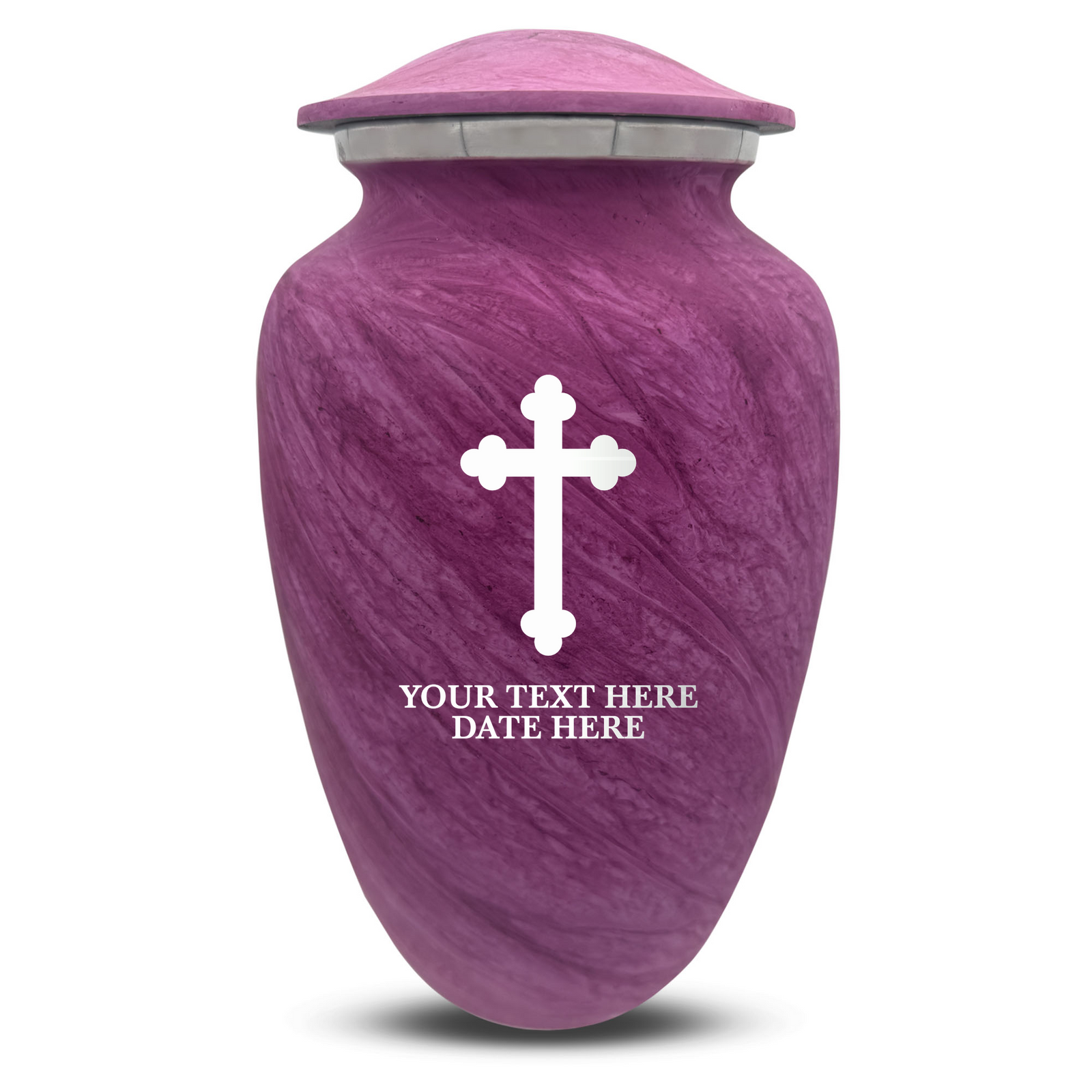Custom Human Urns - Soft Whisper Collection - Memorial Cross Design - Distressed Finish - 200 Cubic Inch