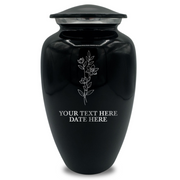 Splendor Human Cremation Urn - 200 Cubic Inch Capacity - Metal | Floral Memorial