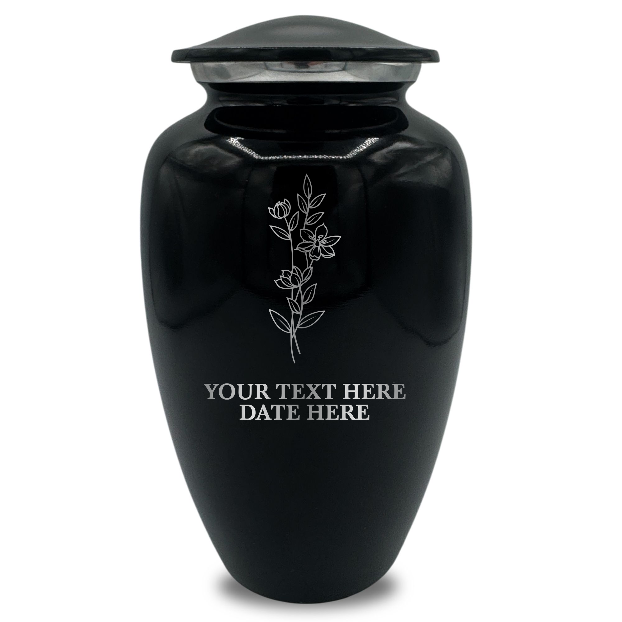 Splendor Human Cremation Urn - 200 Cubic Inch Capacity - Metal | Floral Memorial