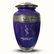 Custom Aluminum Human Urn - Elevate Collection - Floral Design - Distressed Finish - 200 Cubic Inch